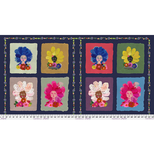 "Panel" POMPADOURS in PINK Collection by Carolyn Gavin for Freespirit