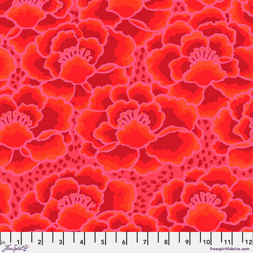 TONAL FLORAL "Red"  Kaffe Fassett Collective Stash