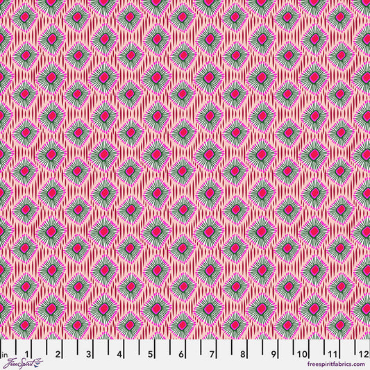 "DIAMOND OPULENCE - PINK" Paradise Blooms Collection, 100% Cotton, FreeSpirit