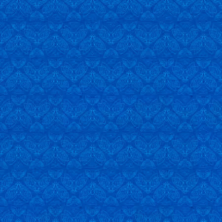 NOCTURNAL CREATURES "Moths Blue" by Maria Matos for FREESPIRIT Item #PWMM010-BLUE