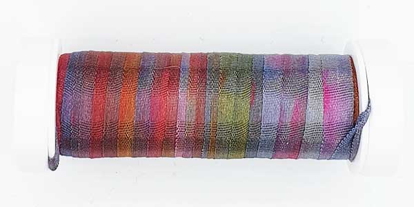 100% Fine Silk Ribbon, Hand Dyed by Tentakulum Painters Threads in KANDINSKY