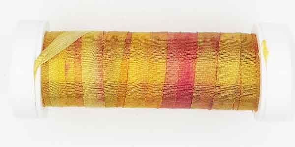 100% Fine Silk Ribbon, Hand Dyed by Tentakulum Painters Threads in VANGOGH