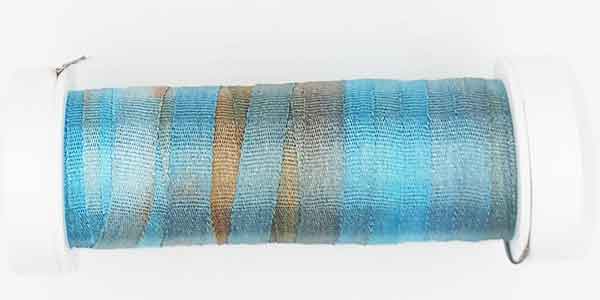 100% Fine Silk Ribbon, Hand Dyed by Tentakulum Painters Threads in PICASSO