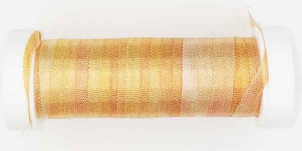 100% Fine Silk Ribbon, Hand Dyed by Tentakulum Painters Threads in LONGAN