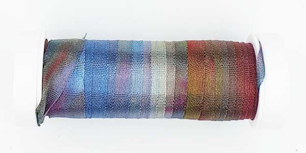 100% Fine Silk Ribbon, Hand Dyed by Tentakulum Painters Threads in KANDINSKY