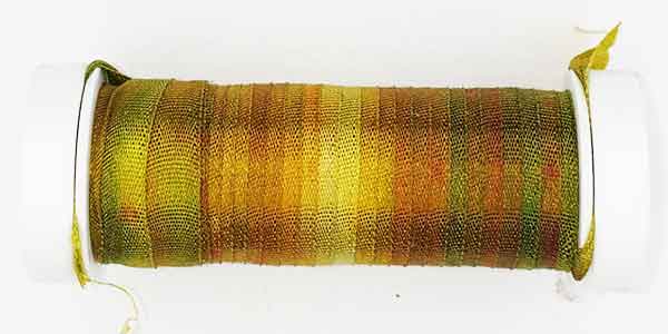 100% Fine Silk Ribbon, Hand Dyed by Tentakulum Painters Threads in HOPPER