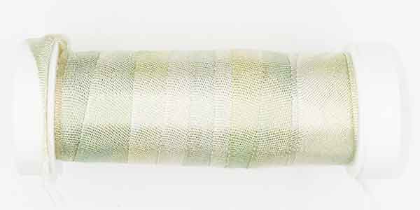 100% Fine Silk Ribbon, Hand Dyed by Tentakulum Painters Threads in RIESLING