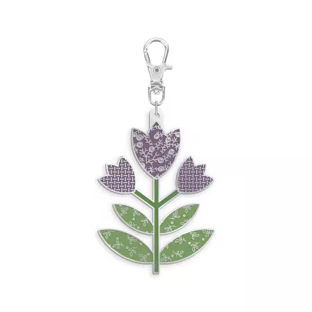Bag Charm, Enamel TULIP, Happy Charms by Lori Holt of Bee In My Bonnett