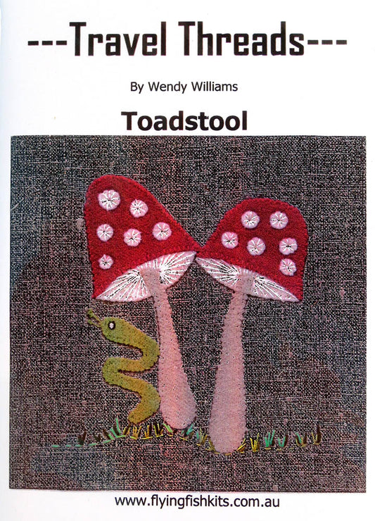 Travel Threads - Toadstool Applique Pattern & Bundles - The Needle & Thread Emporium