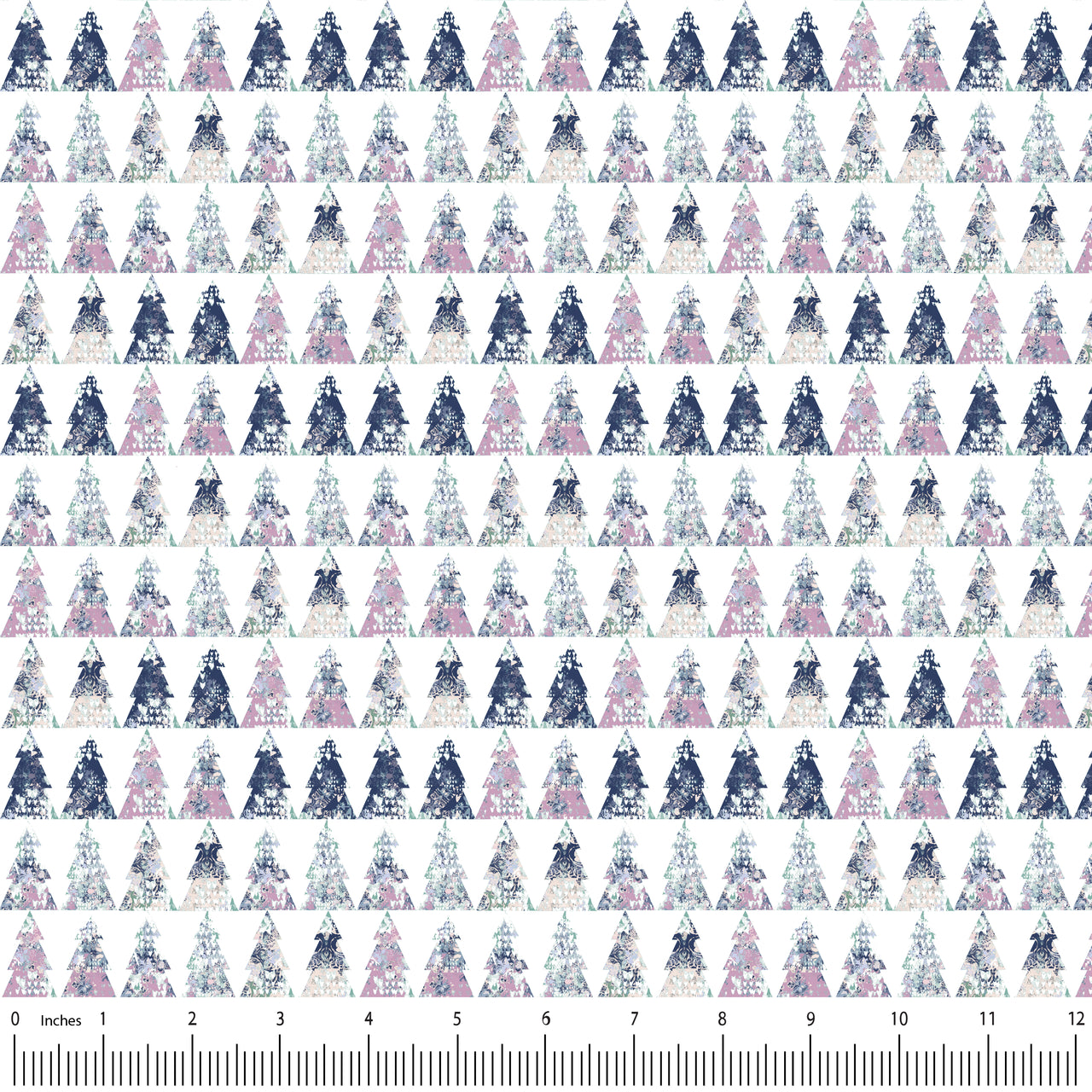 "TREELINE" Polar Kingdom Collection, Mia Presley Designs, 100% cotton