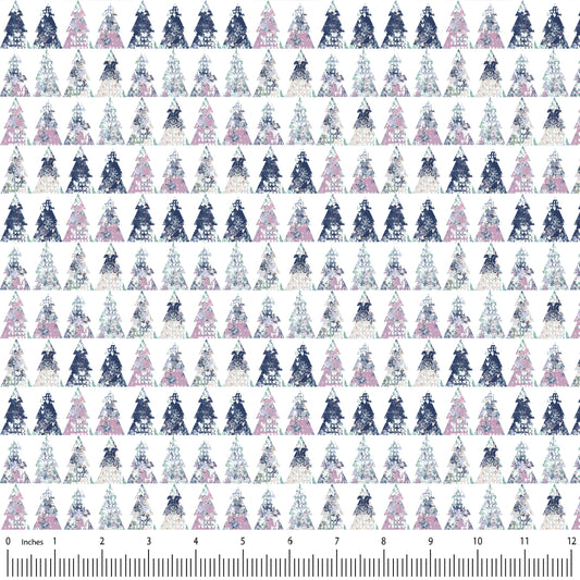 "TREELINE" Polar Kingdom Collection, Mia Presley Designs, 100% cotton