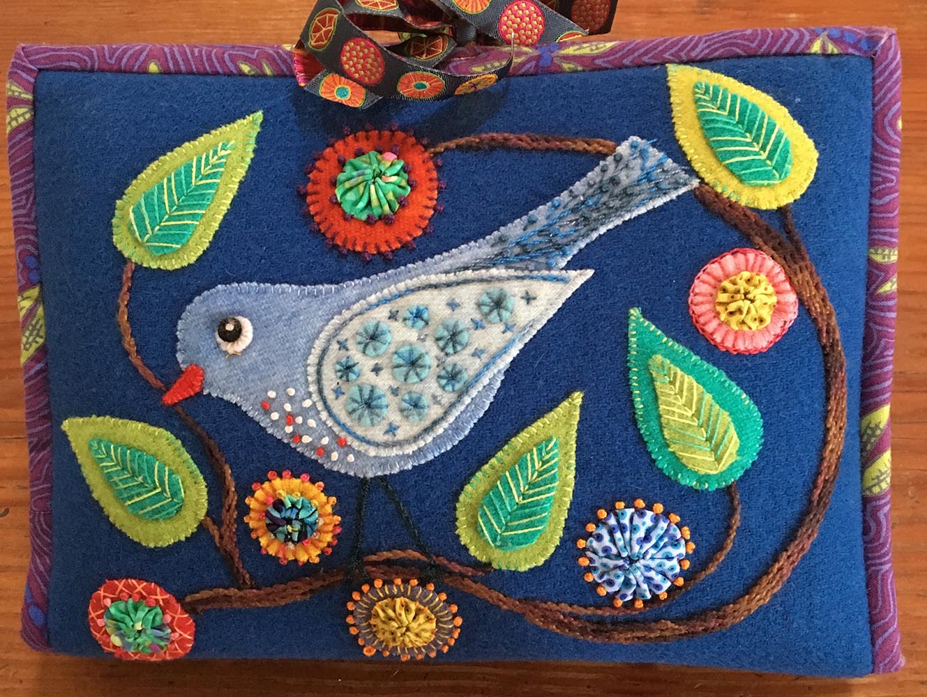 Woolly Zip Bag Pattern - Bird & Dragonfly - The Needle & Thread Emporium