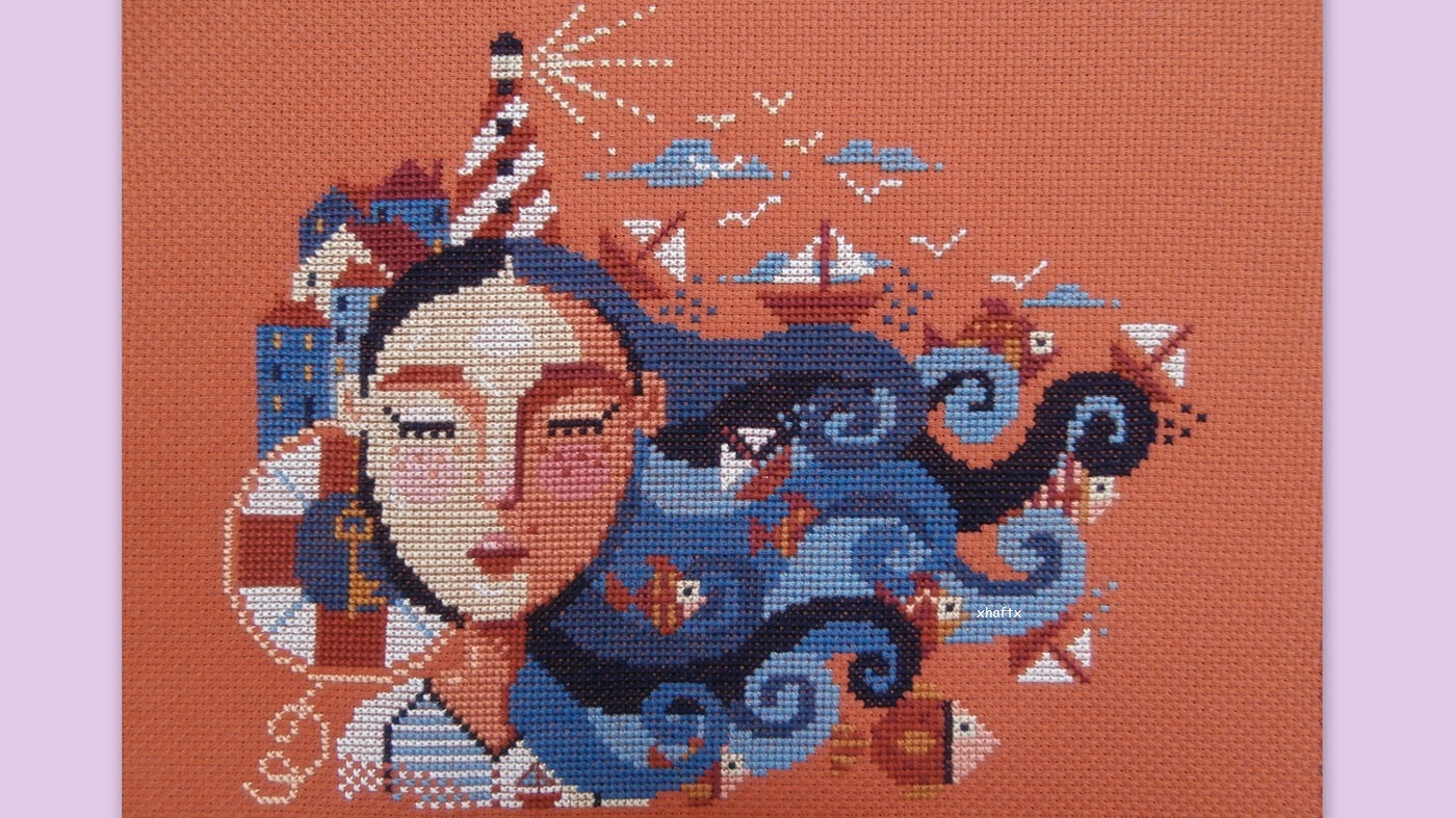 "BLUE DREAMS", Barbara Ana Designs, Cross Stitch Pattern