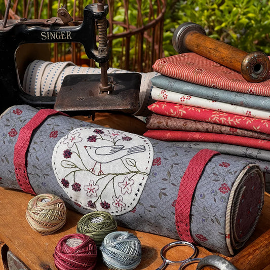 Bird In The Blackberries - Sewing Roll Pattern by Hatched and Patched