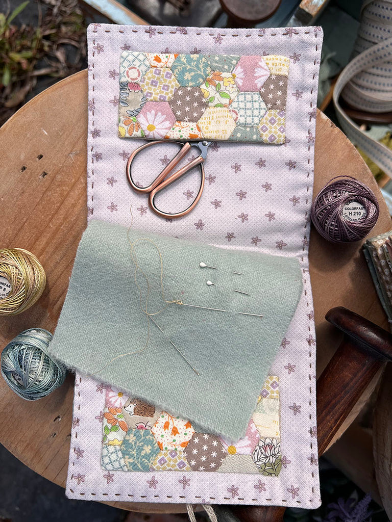 Blissful Pincushion and Needlebook Pattern by Hatched and Patched