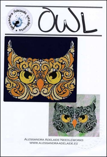 "OWL" by Alessandra Adelaide, Counted Cross Stitch Pattern