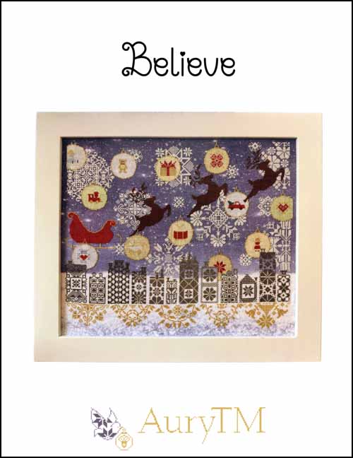 "Believe" Aury TM Cross Stitch Pattern