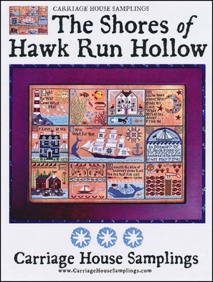 "THE SHORES OF HAWK RUN HOLLOW", Carriage House Samplings, Cross Stitch Pattern