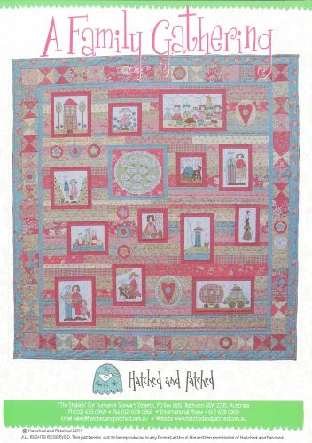 "A Family Gathering" Quilt Pattern, Hatched and Patched