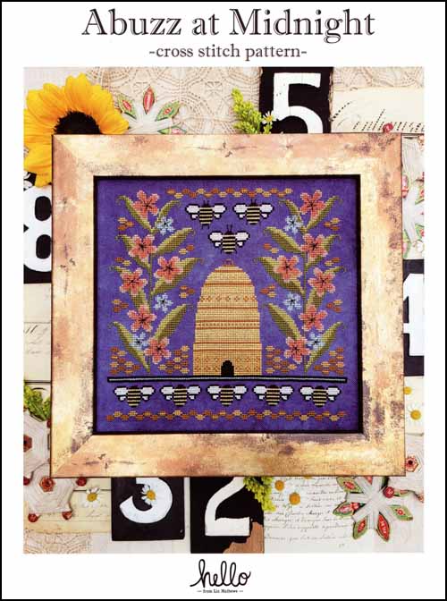 Abuzz At Midnight by Hello from Liz Mathews, Counted Cross Stitch Pattern