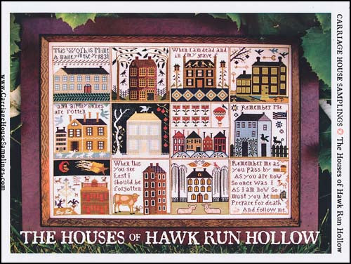 "THE HOUSES OF HAWK RUN HOLLOW" by Carriage House Samplings, Cross Stitch Pattern