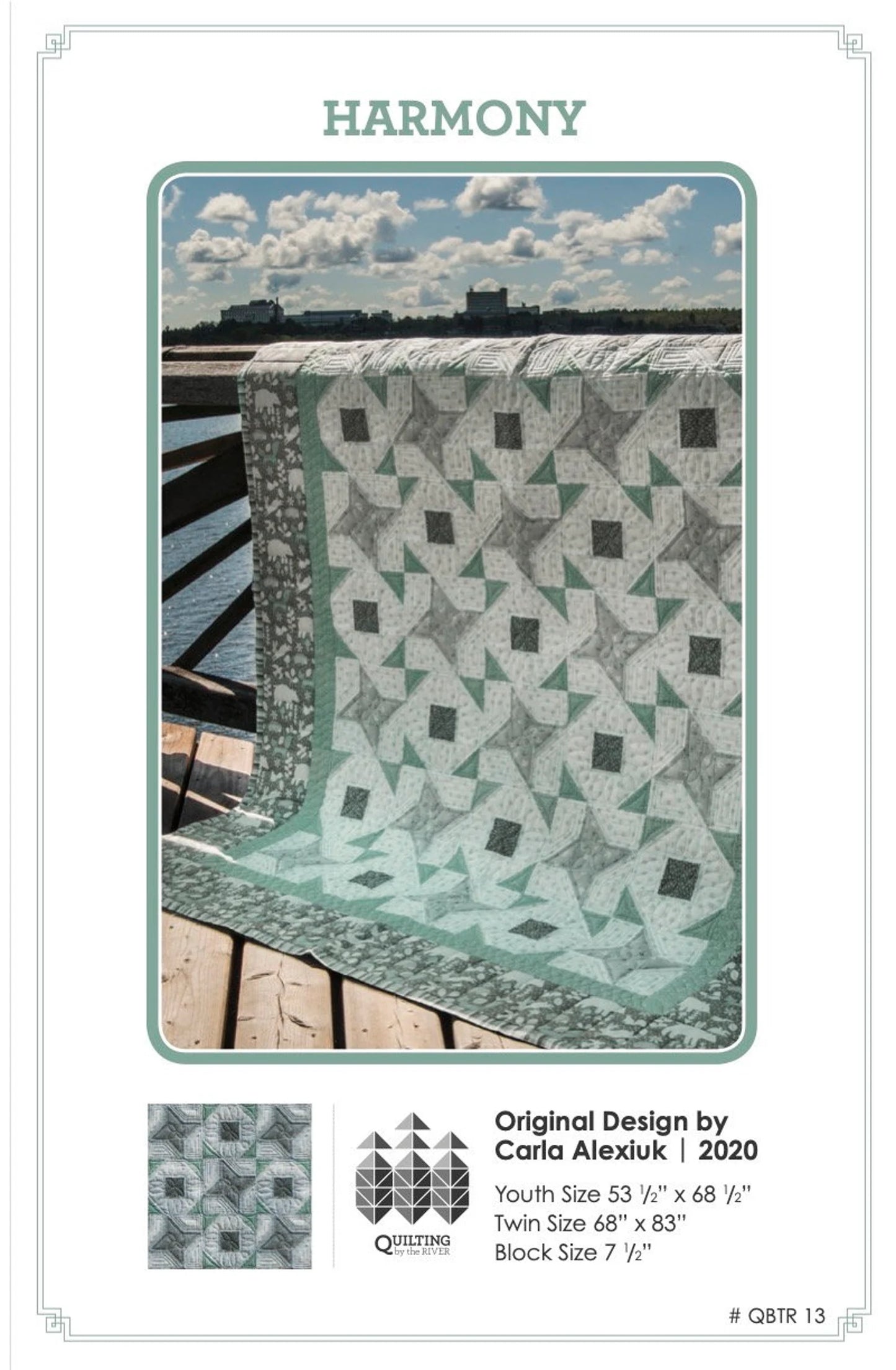 "HARMONY" Quilt Pattern by Carla Alexiuk, Youth Quilt, Twin Quilt