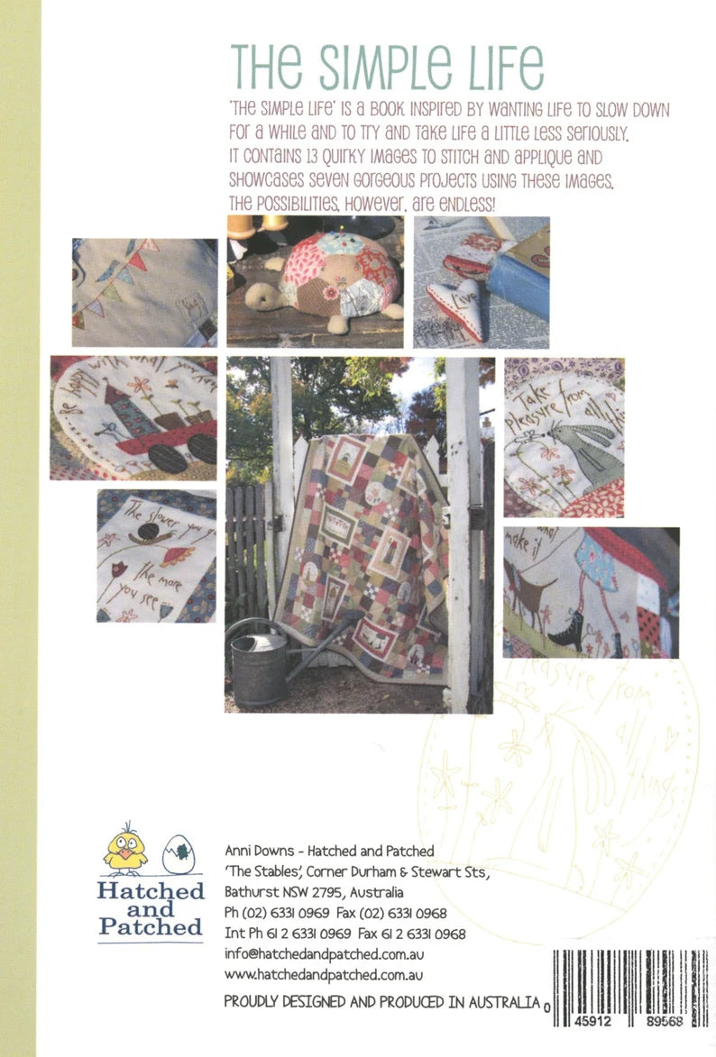 The Simple Life Pattern Book by Anni Downs of Hatched and Patched