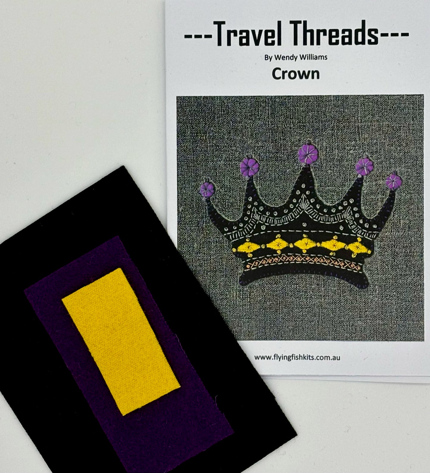 Travel Threads - Crown Applique Pattern & Bundles - The Needle & Thread Emporium