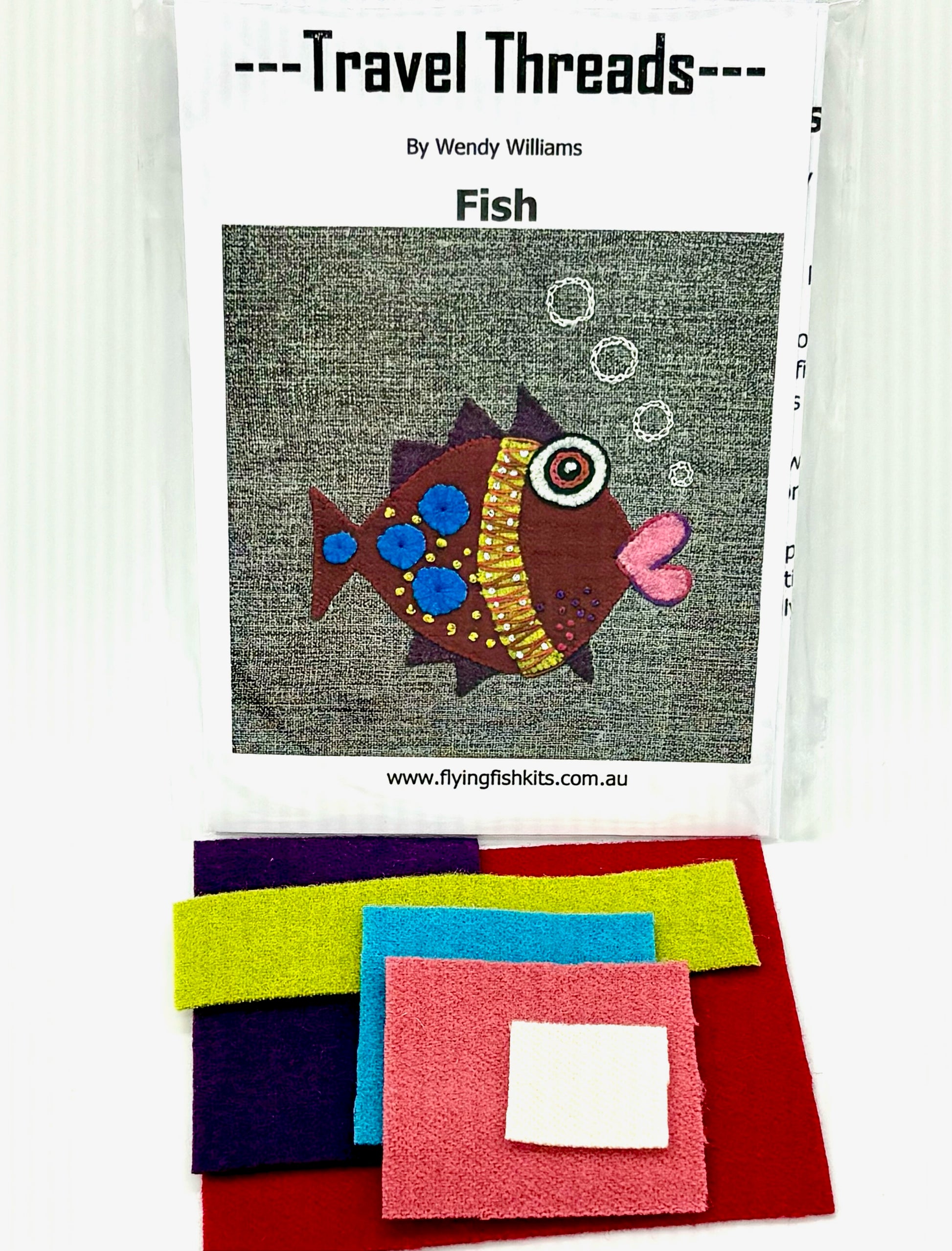 Travel Threads - Fish Wool Applique Pattern & Bundles - The Needle & Thread Emporium