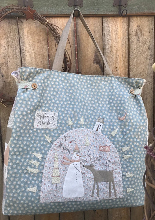 Together at Christmas Carpet Bag by Hatched and Patched, Anni Downs