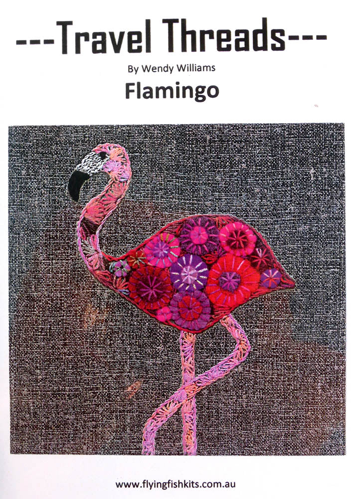 Travel Threads - Flamingo Wool Applique Pattern & Bundles - The Needle & Thread Emporium