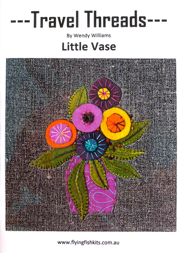 Travel Threads - Little Vase Applique Pattern & Bundles - The Needle & Thread Emporium