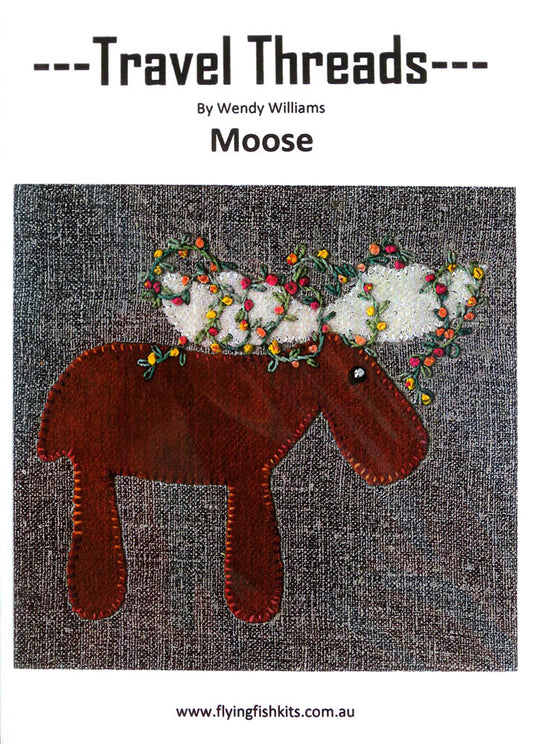 Travel Threads - Moose Wool Applique Pattern & Bundles Kit - The Needle & Thread Emporium