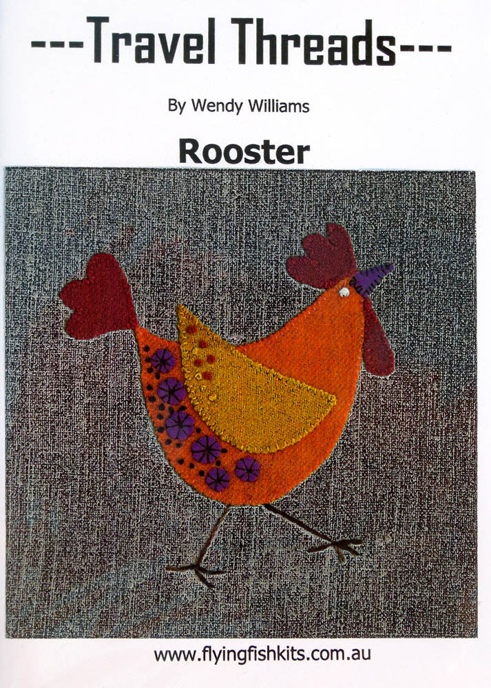 Travel Threads - Rooster Applique Pattern & Bundles - The Needle & Thread Emporium