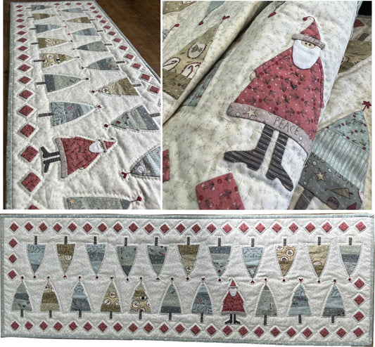 "O Christmas Tree" Table Runner Pattern, Hatched and Patched